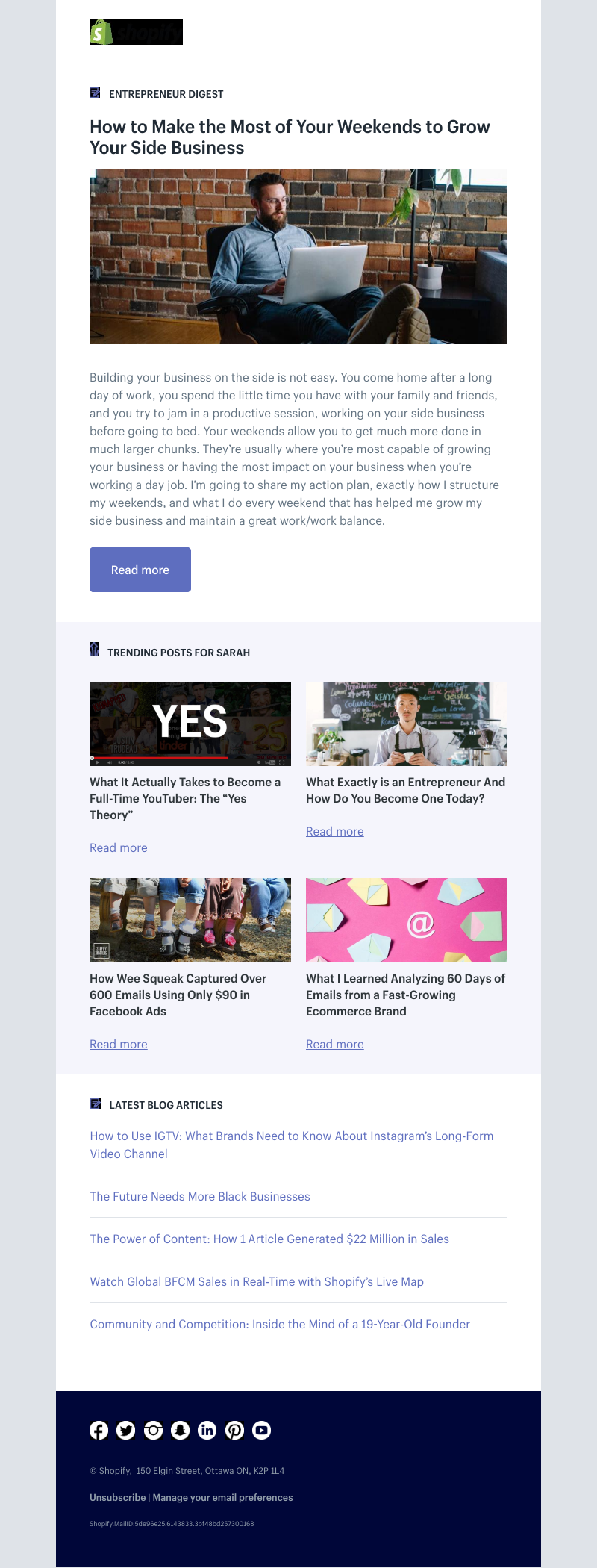 Shopify - How to Make the Most of Your Weekends to Grow Your Side Business