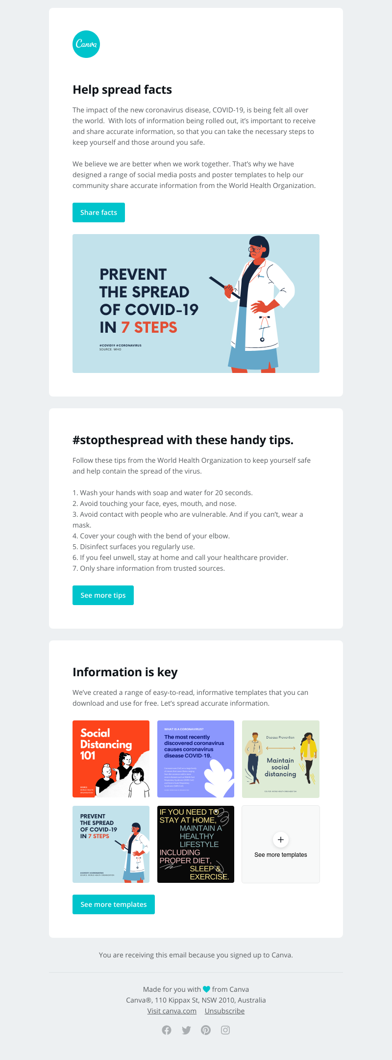 Canva - COVID-19: Share the facts.