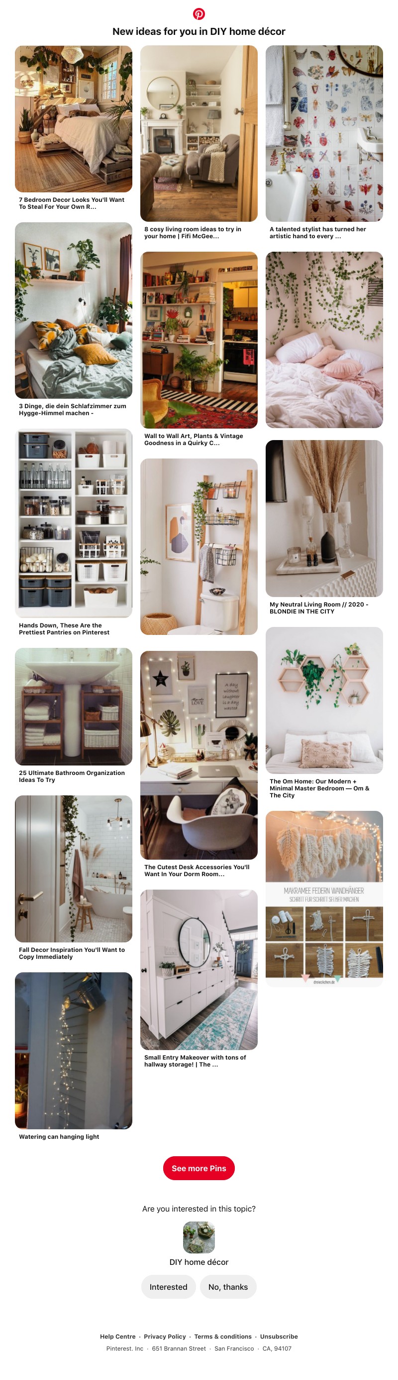 Pinterest - Hi UI Feed! 🛠 16 DIY home décor Pins you might like