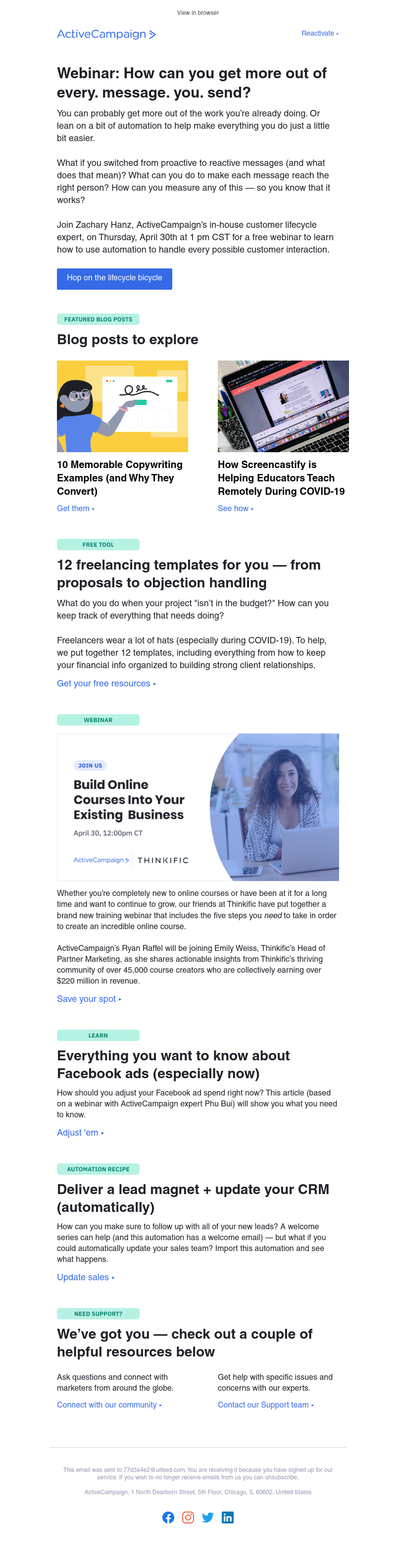  - What if everything you sent just...worked better?