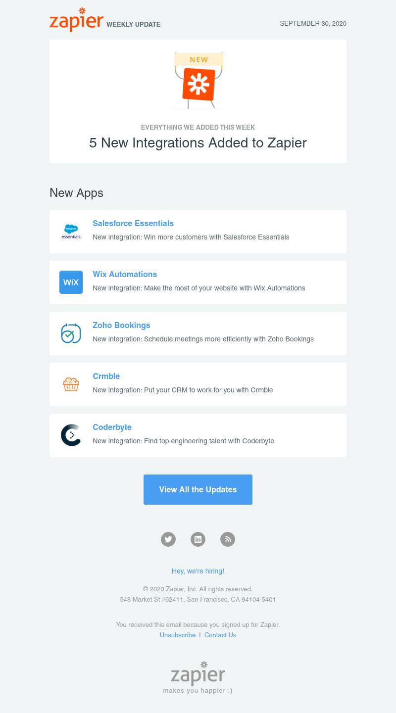 Zapier - 🚀 5 new integrations added to Zapier