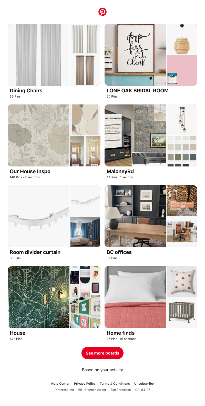 Pinterest - "Dining Chairs", "LONE OAK BRIDAL ROOM" and 6 other boards inspired by your recent activity