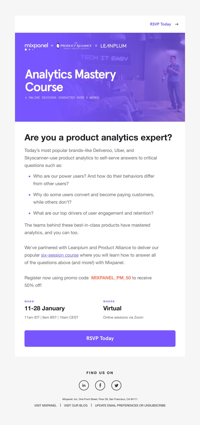 Mixpanel - Don't miss out: Analytics Mastery Course – RSVP today