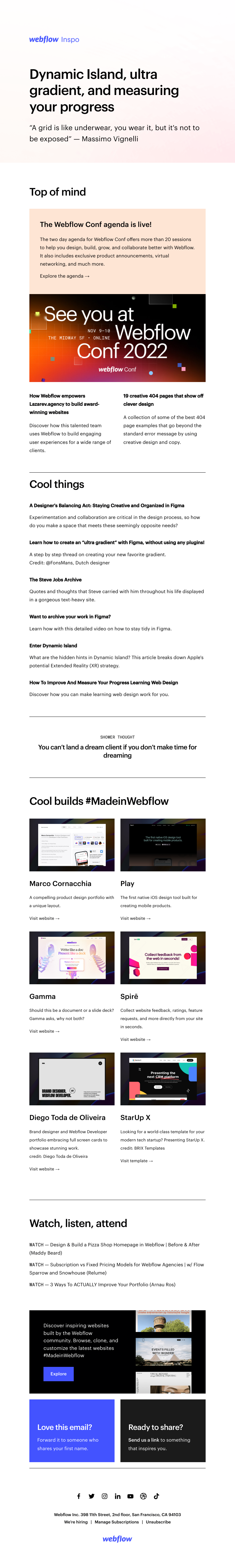 Webflow - Dynamic Island, ultra gradient, and measuring your progress 📏