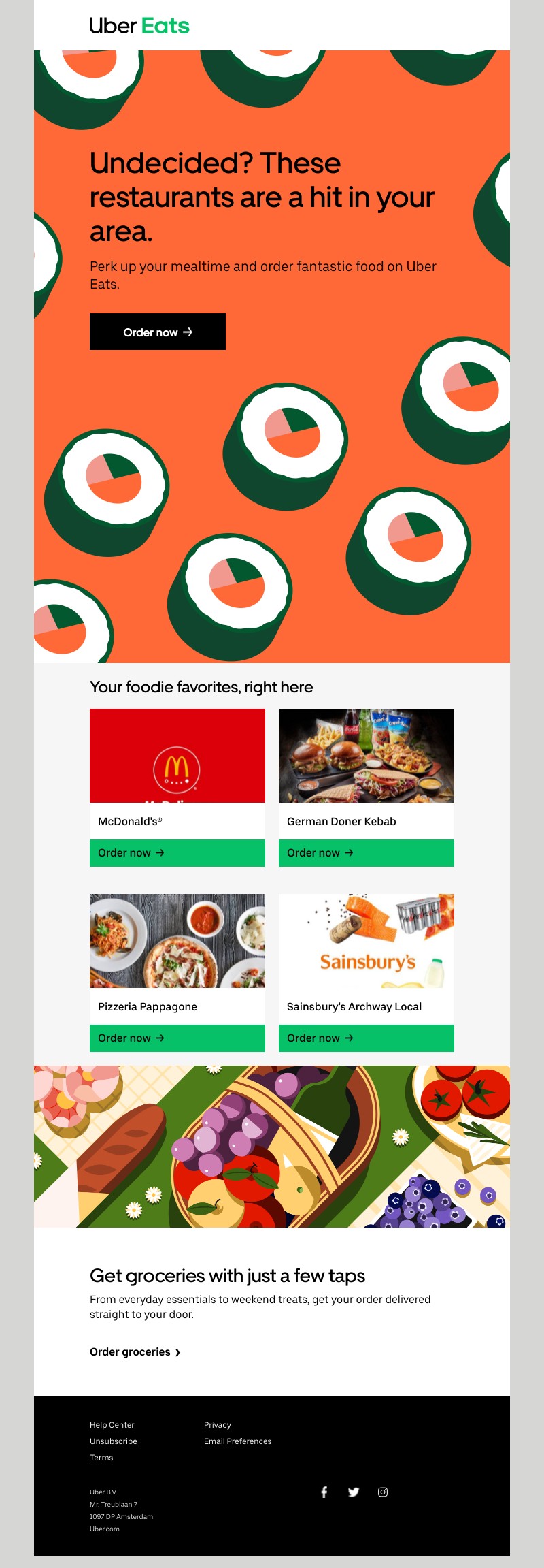 Uber Eats - Tasty treats in your area. 😛