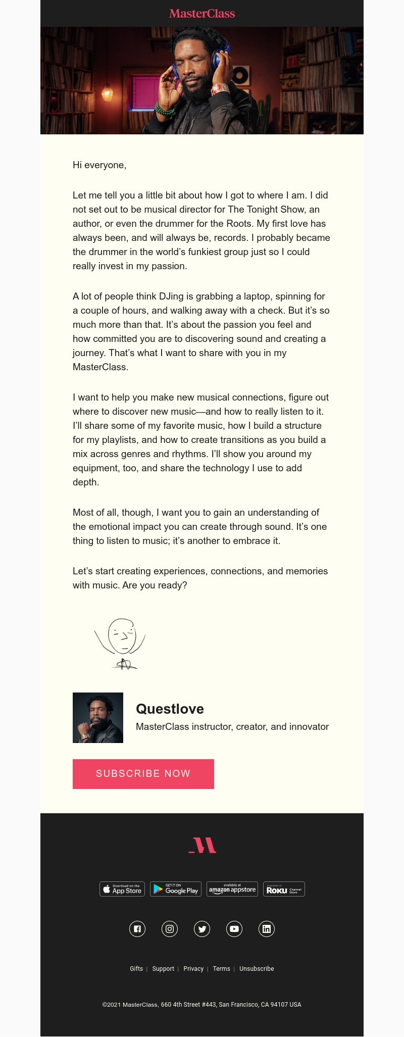  - My MasterClass on music curation and DJing is here