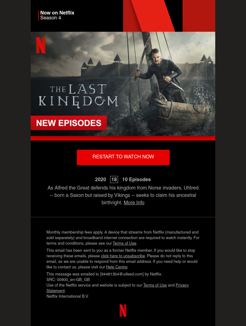 Netflix - Sarah, The Last Kingdom Season 4 is now on Netflix