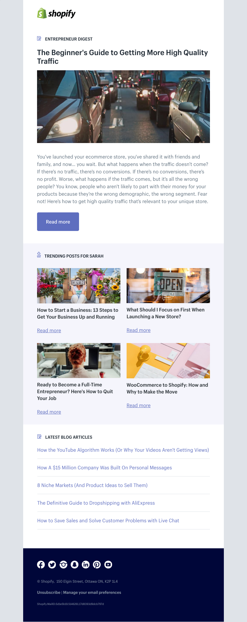 Shopify - The Beginner's Guide to Getting More High Quality Traffic