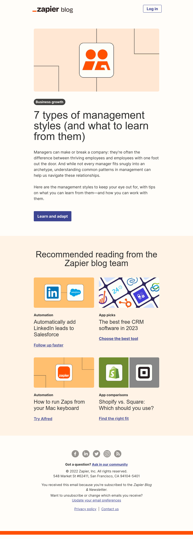 Zapier - 7 types of management styles