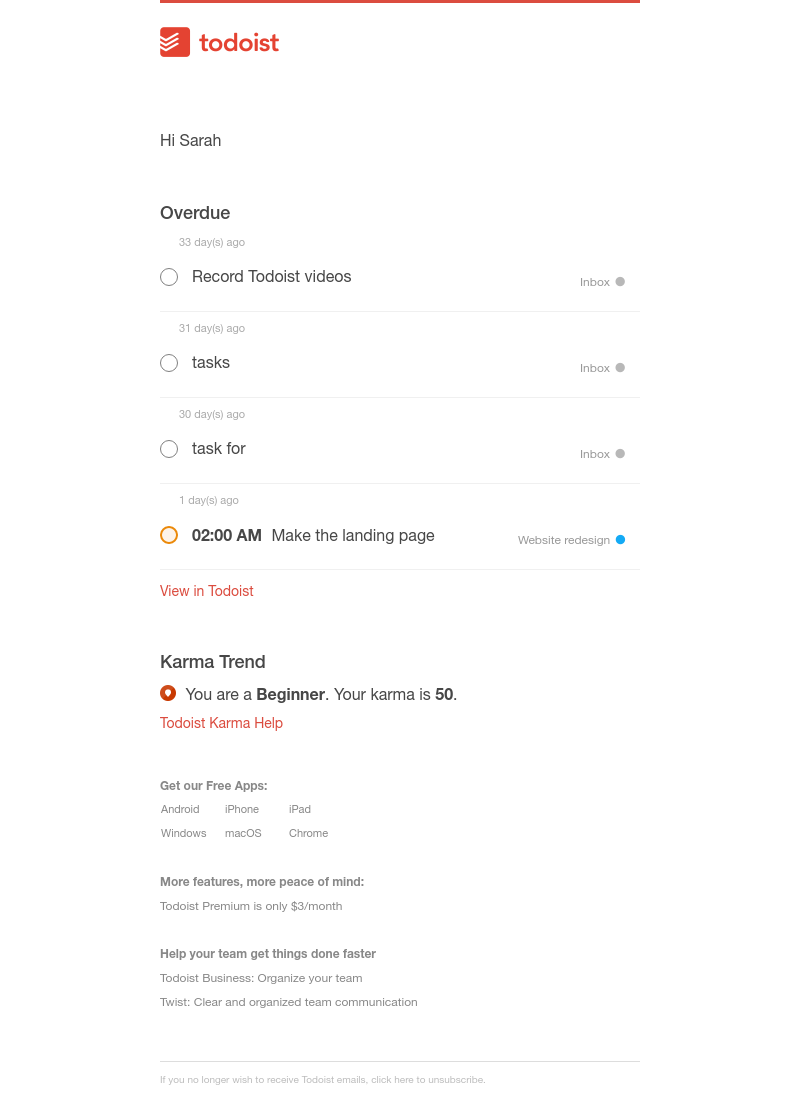 Todoist - Todoist Mar 21 (4 overdue)