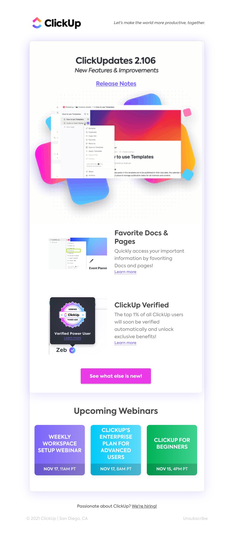 ClickUp - Favorite Docs and Pages, ClickUp Verified ➕ more!