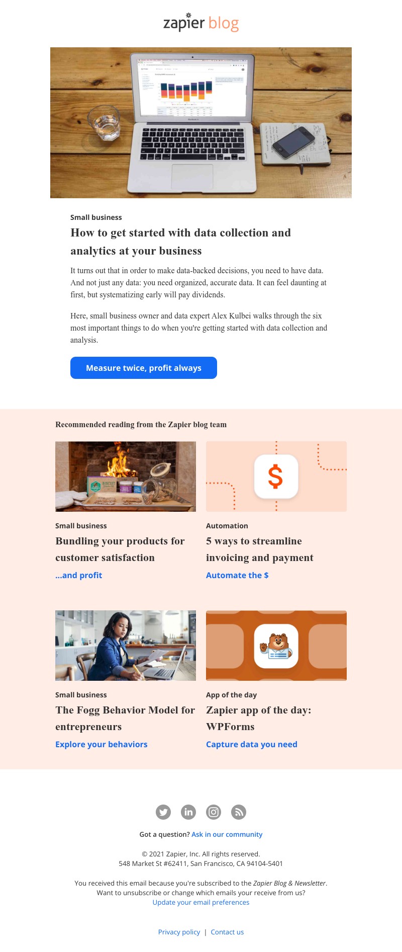 Zapier - How to get started with data collection and analytics at your business