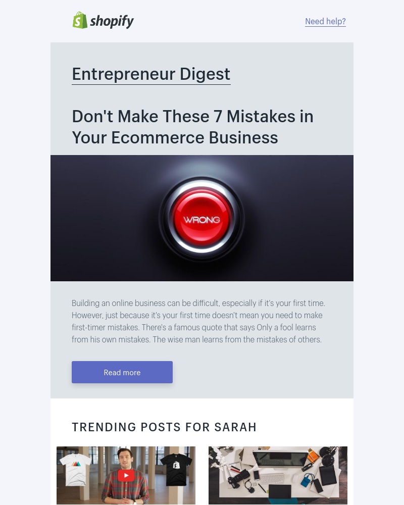 Shopify - 7 mistakes ecommerce startups should avoid