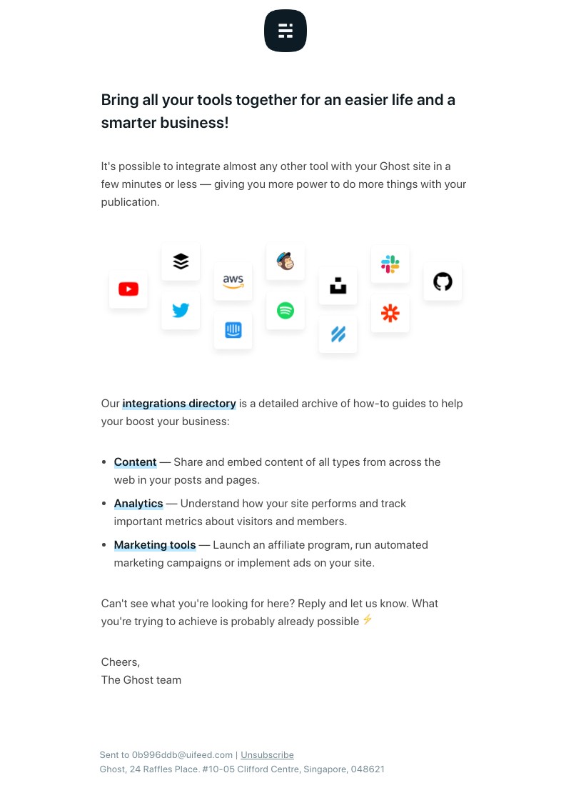 Ghost - Connect your favourite apps & tools ⚡