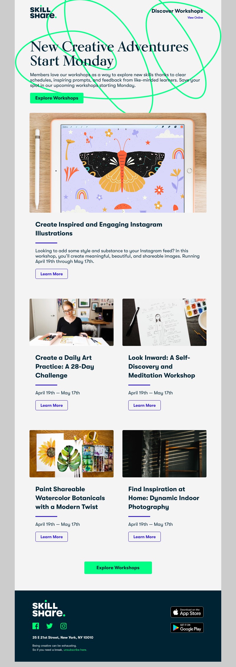 Skillshare - Starting Monday: 5 New Ways to Explore Your Creativity