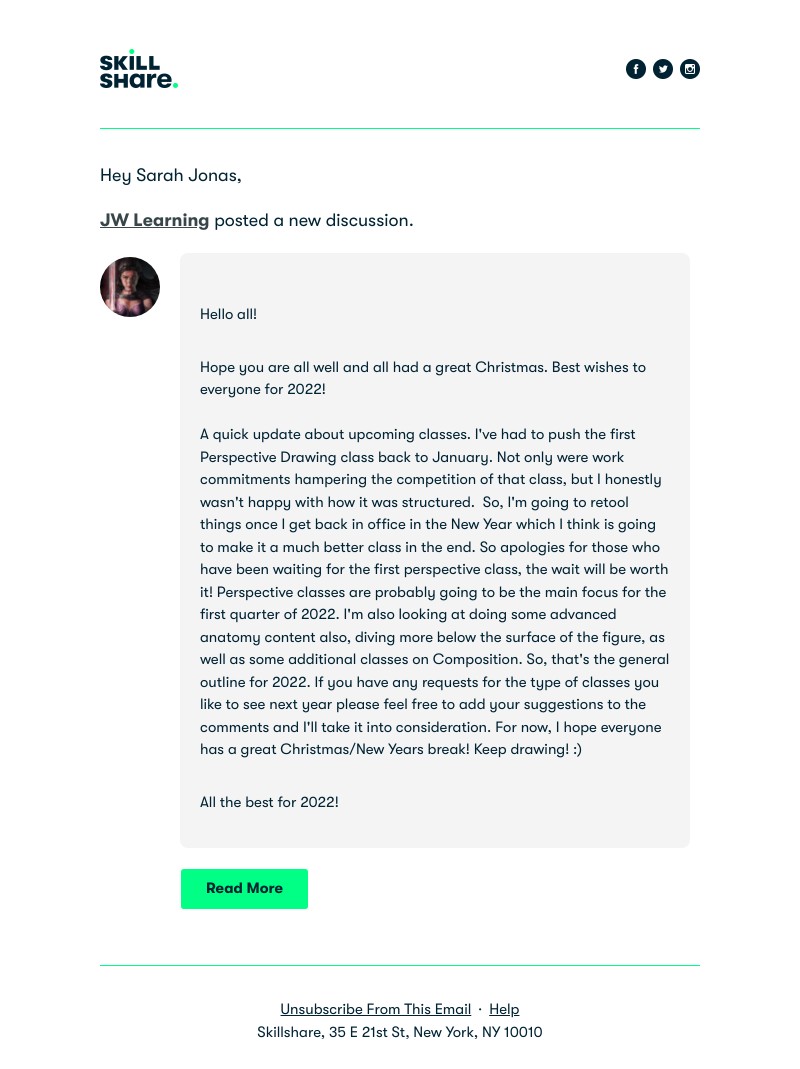 Skillshare - JW Learning - Best Wishes for 2022!