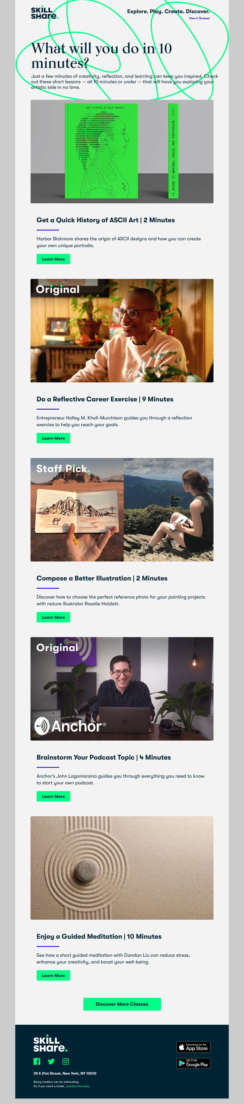 Skillshare - 5 Quick Lessons to Inspire You