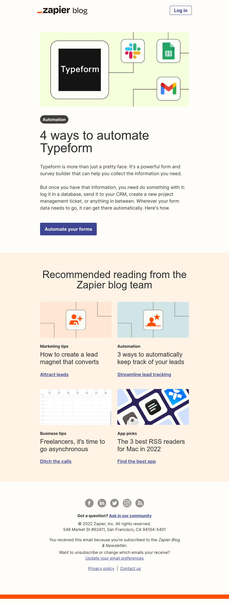 Zapier - Automate Typeform