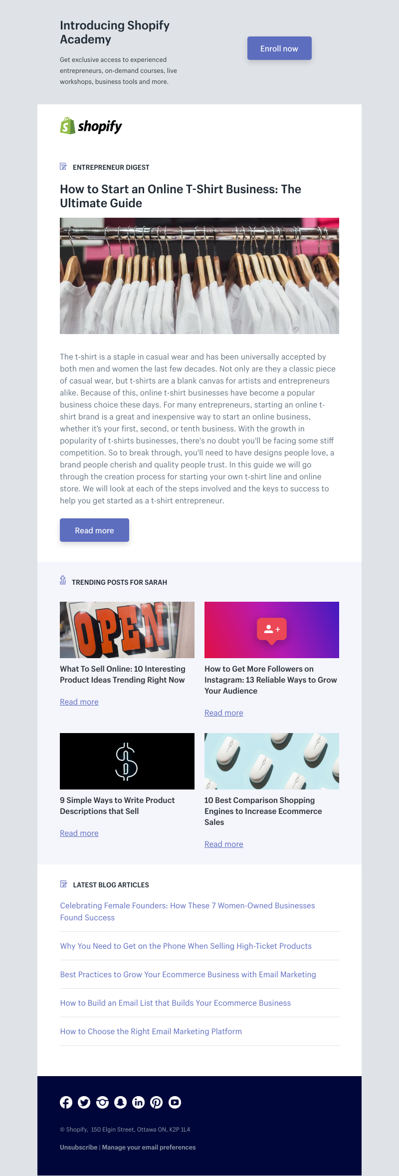 Shopify - How to Start an Online T-Shirt Business: The Ultimate Guide