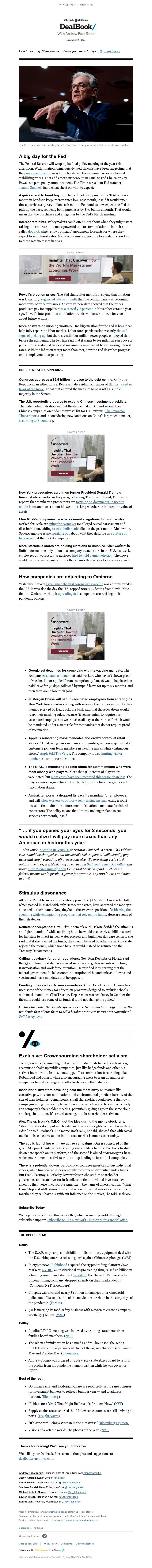 The New York Times - DealBook: What will Jay say?