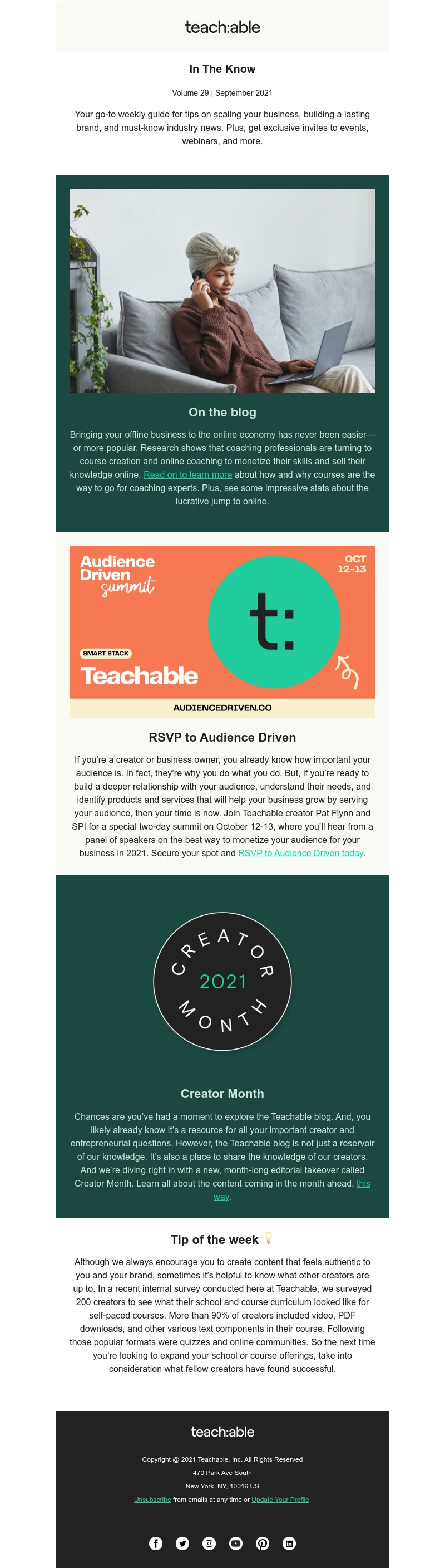 Teachable - 90% of creators’ schools have these three things