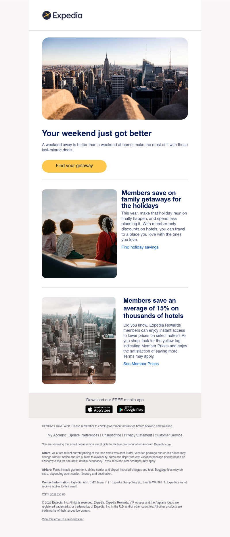 Expedia - We made weekend plans for you.