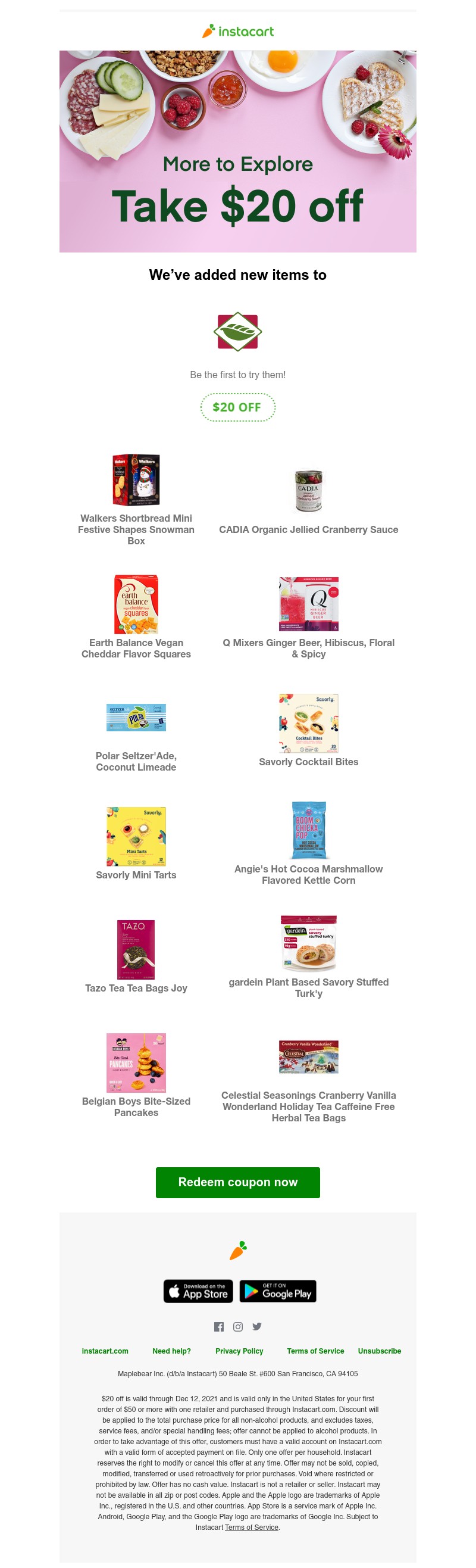 Instacart - What's new at New Leaf Community Markets by Instacart? Discover new items with $20 off your order.