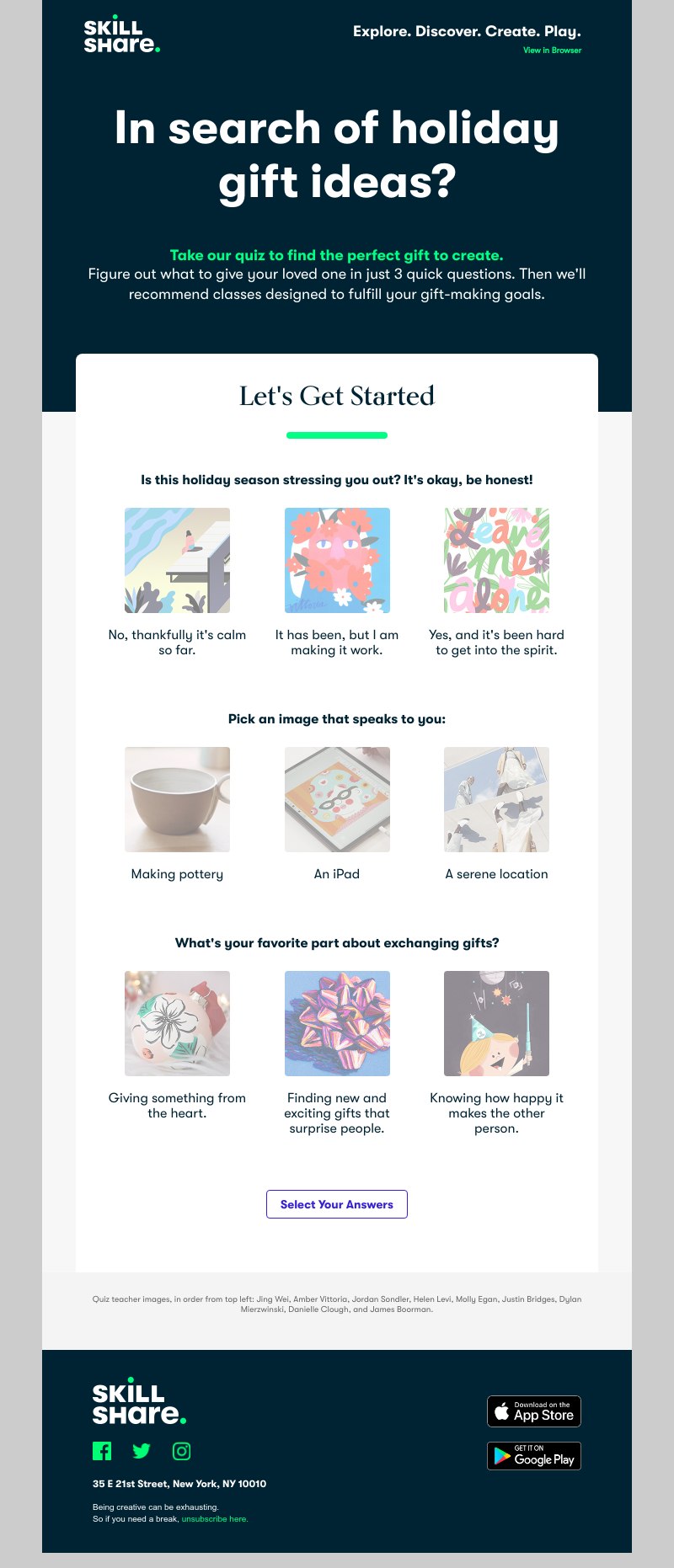 Skillshare - Quiz: What Holiday Gift Should You Make?