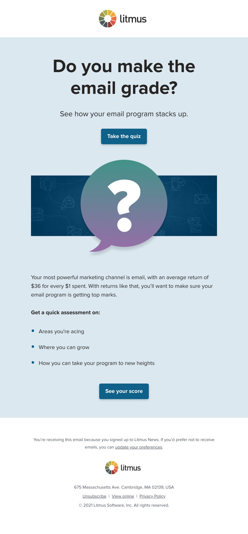 Litmus - Quiz: Does your email program get top marks?