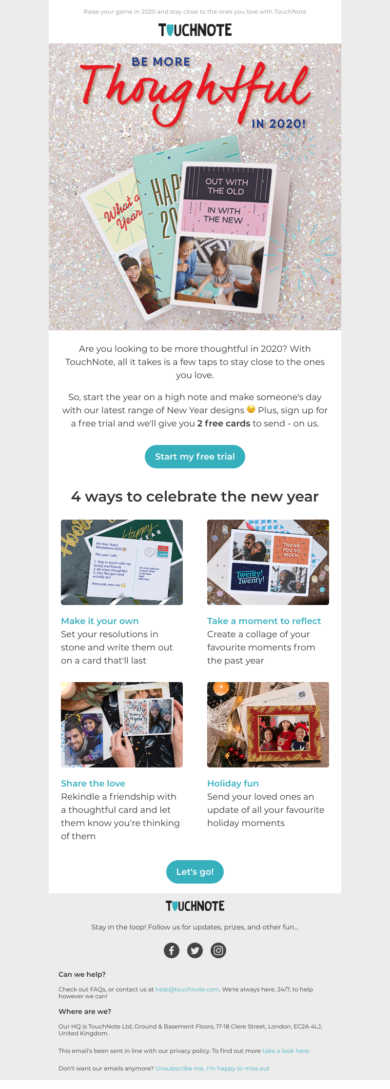 TouchNote - Sarah, looking for a resolution you can keep? 🙌