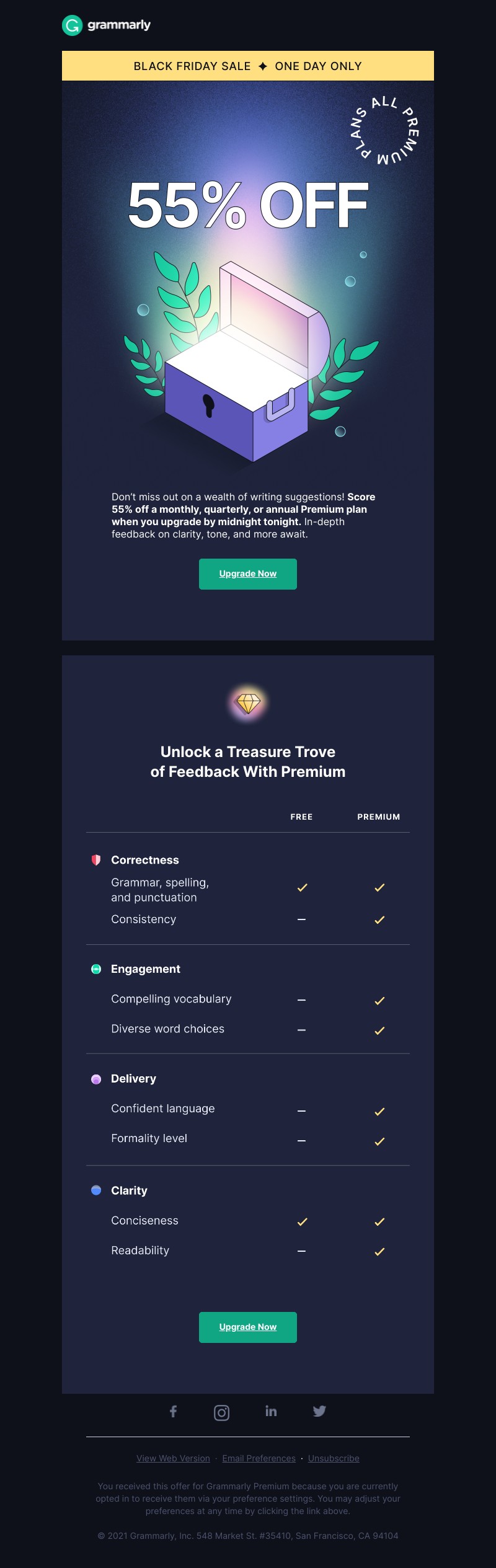 Grammarly - TODAY ONLY: 55% off all Premium plans