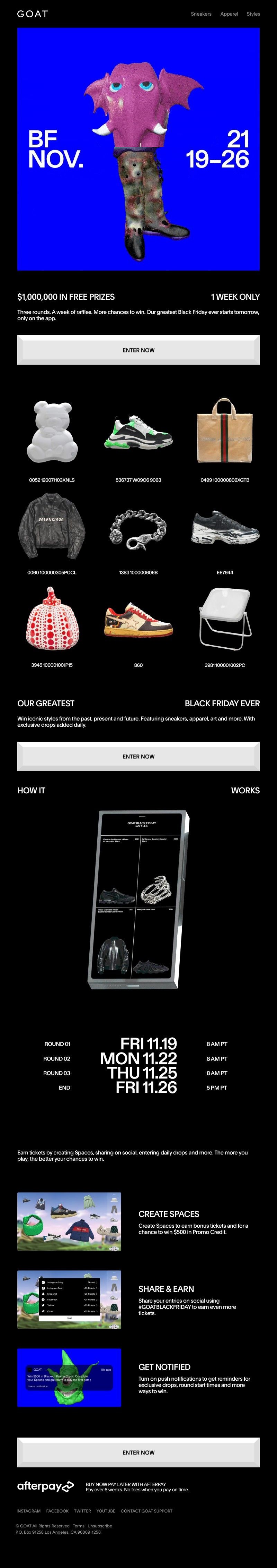 Goat - BLACK FRIDAY STARTS IN 24 HOURS