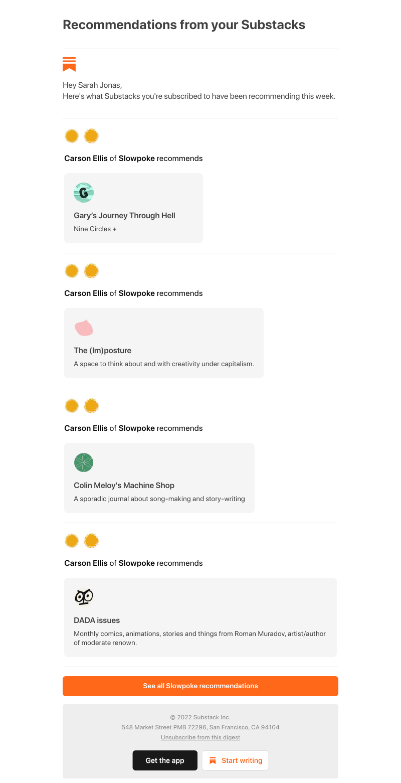 Substack - Recommendations from your Substacks