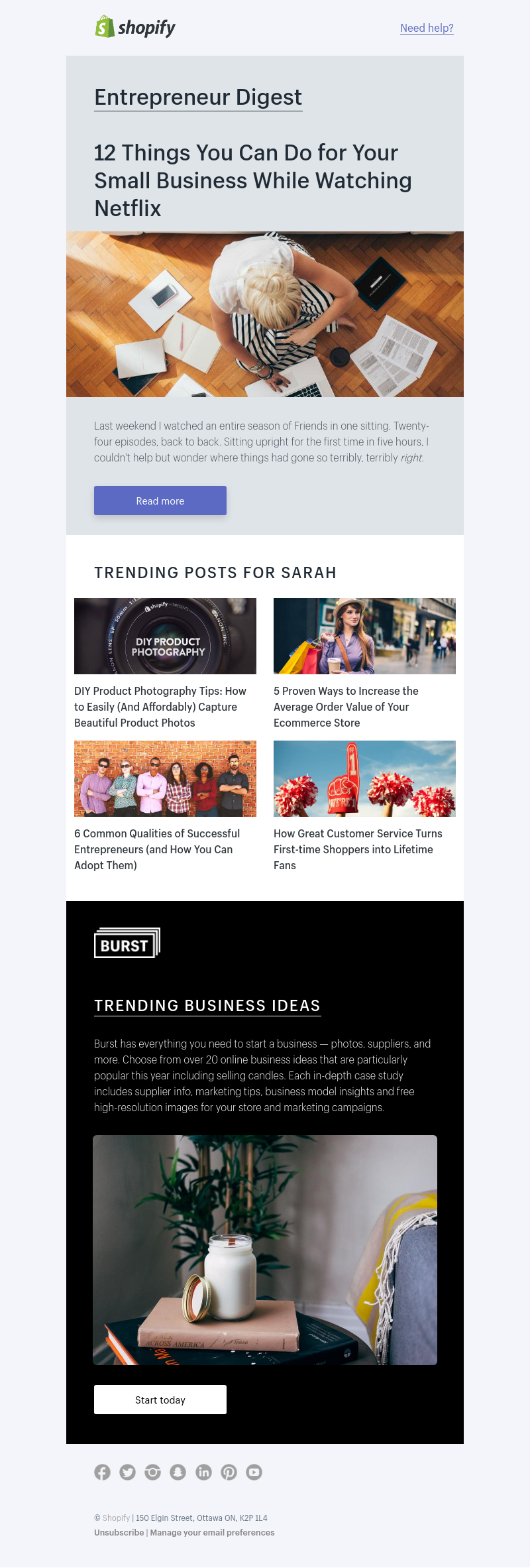 Shopify - 12 Things you can do for your business while watching Netflix