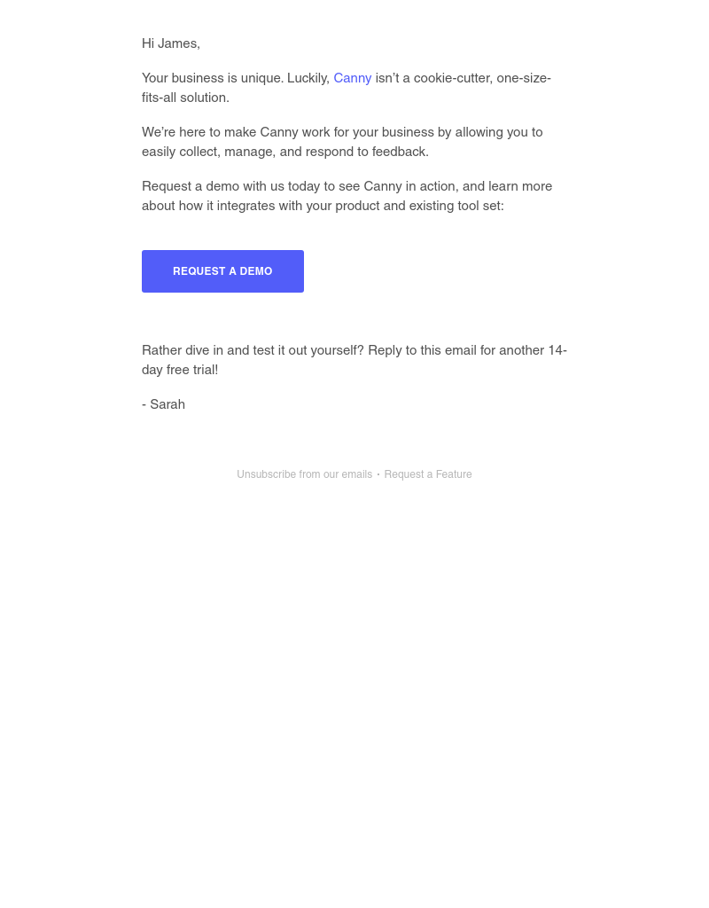 Canny - 🙋‍♀️ We’re standing by—request a demo of Canny today