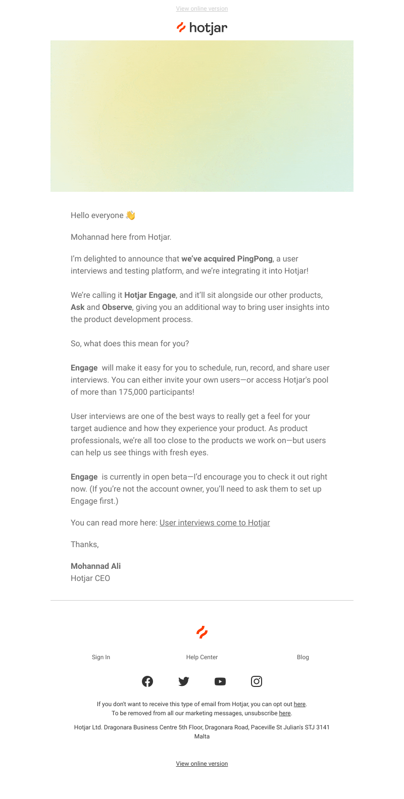 Hotjar - User interviews come to Hotjar 🥳