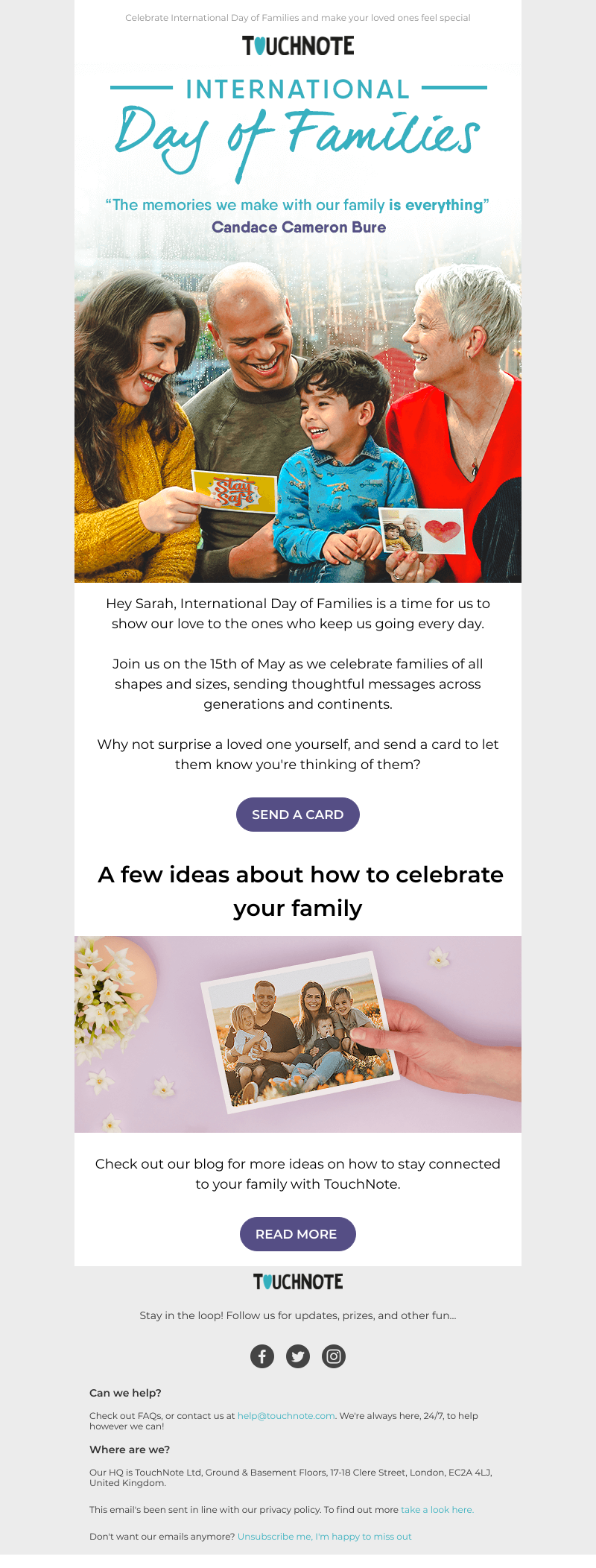 TouchNote - Let your family know how much they mean 💎
