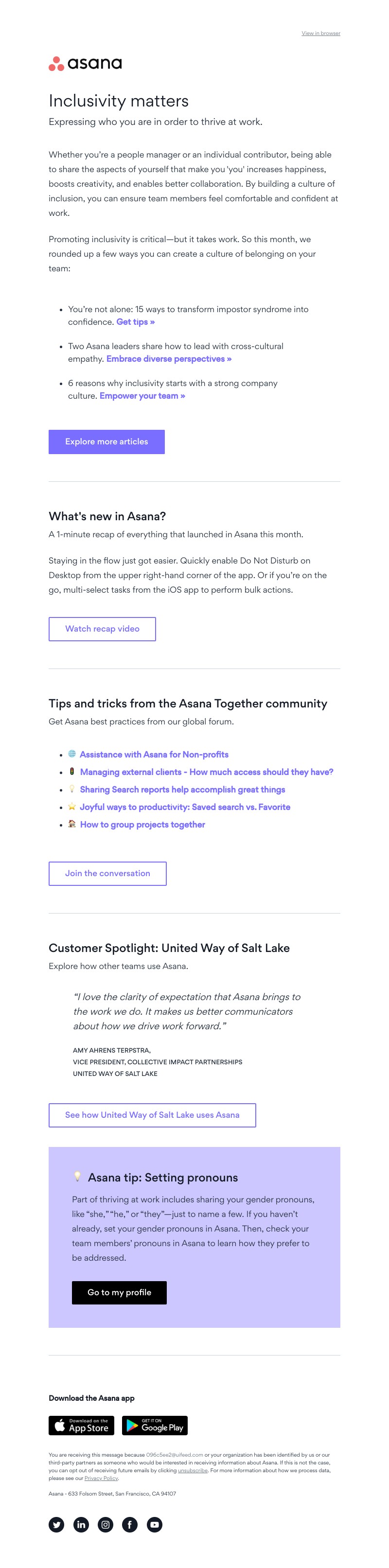 Asana - Sharing what makes you ‘you’.