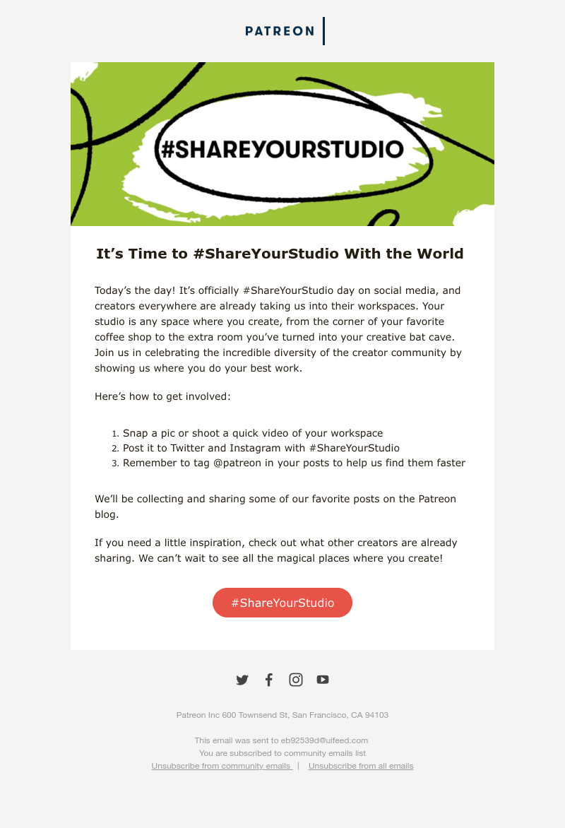 Patreon - 📸 #ShareYourStudio Today!