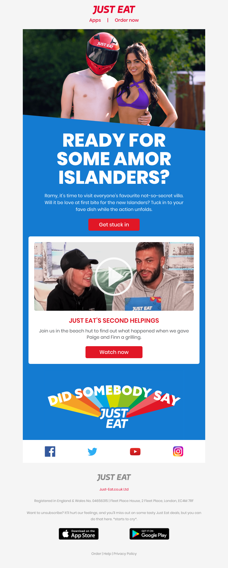 Just Eat - It’s time to leave for Casa Amor! 🏝️😱