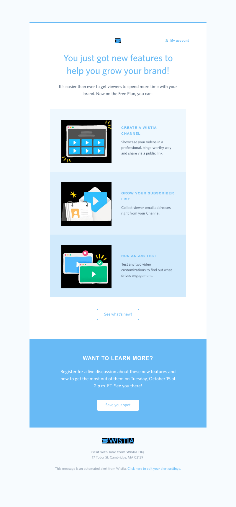 Wistia - Your Free Plan just got better! 🎉