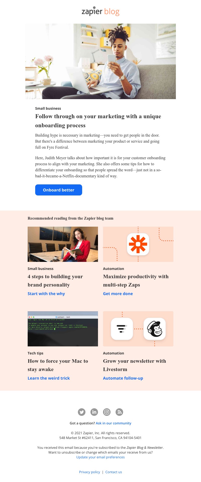 Zapier - Is your onboarding process working?