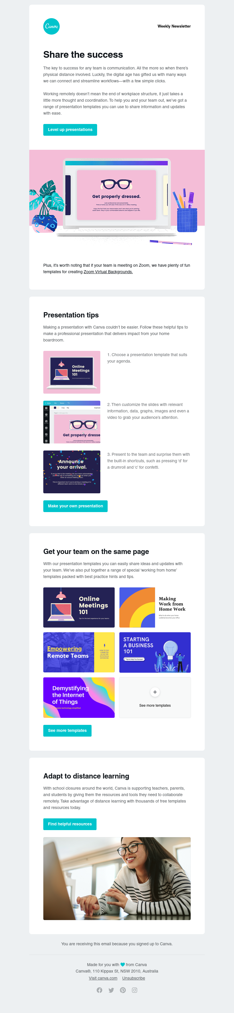 Canva -     What’s the key to successful teamwork while working remotely?