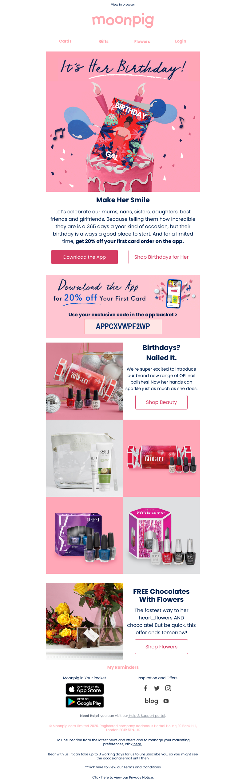 Moonpig - It’s her birthday! This will make her smile...