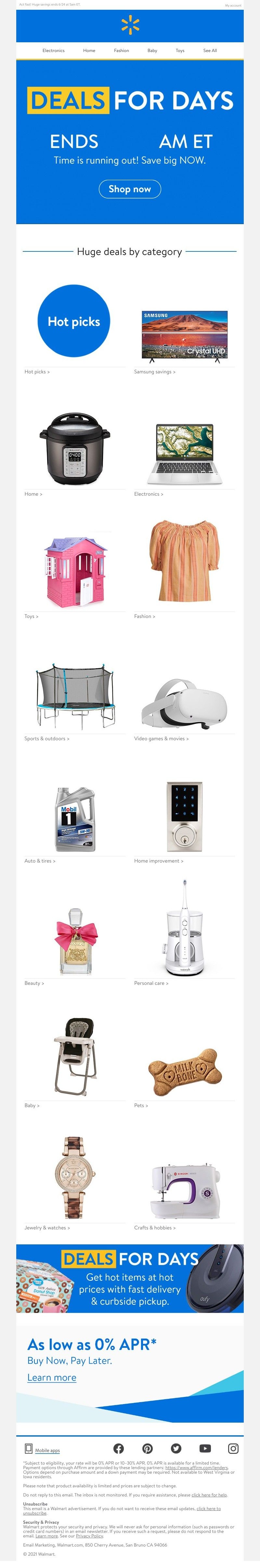 Walmart - ❗️ FINAL HOURS of Deals for Days❗️
