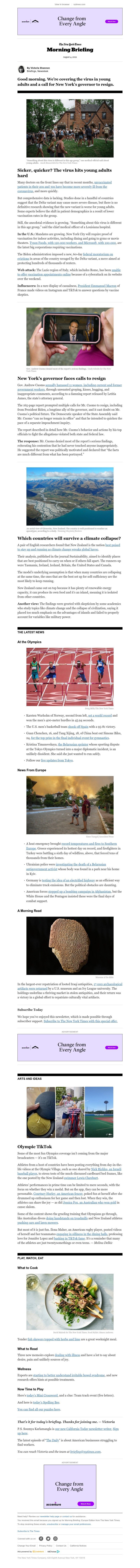 The New York Times - Your Wednesday Briefing