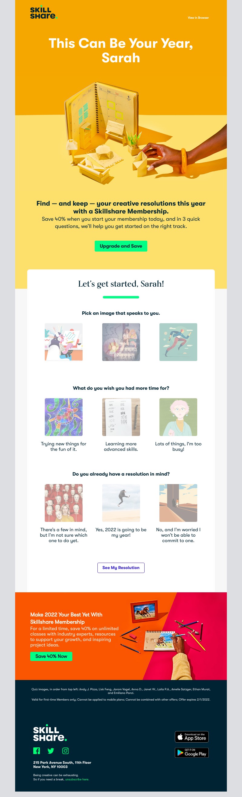Skillshare - Find Your 2022 Resolution With 3 Quick Questions