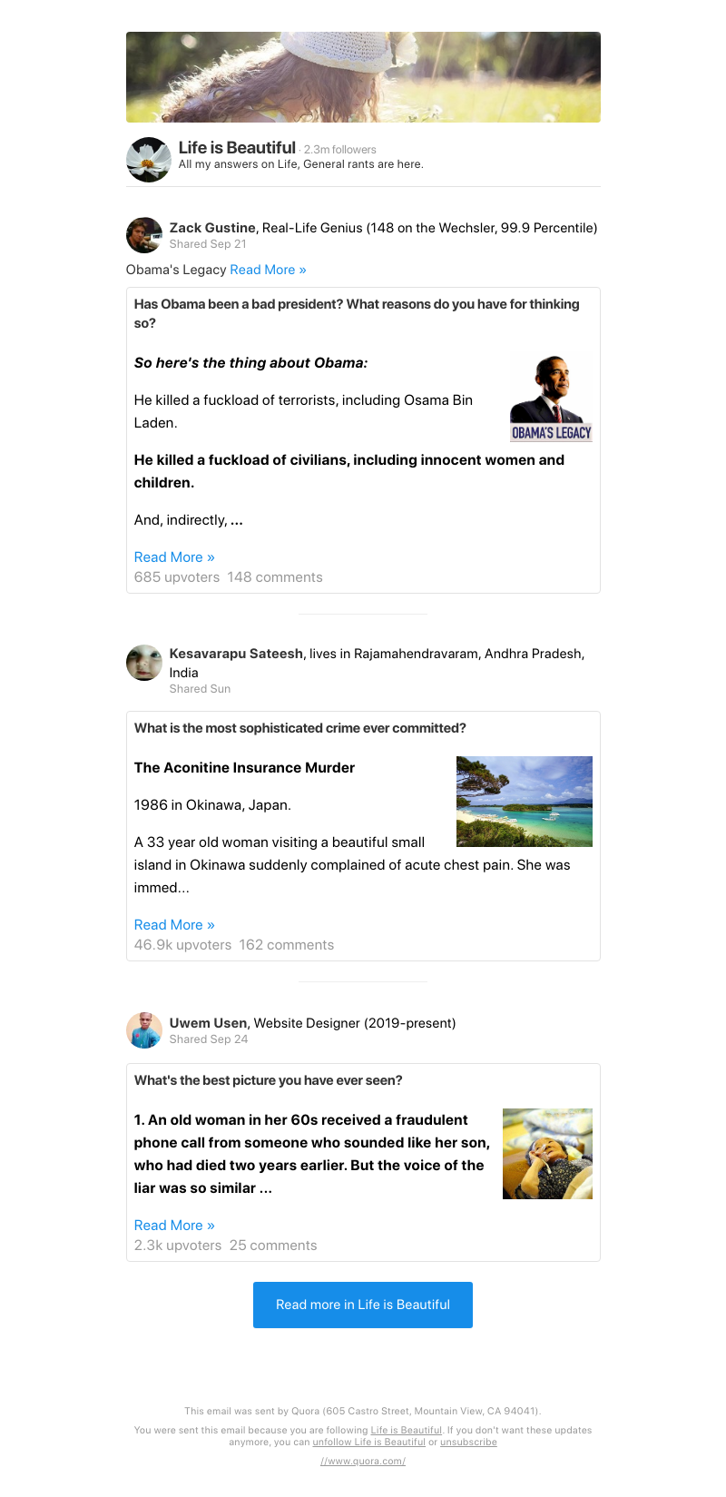 Quora - Obama's Legacy - Has Obama been a bad president? What reasons do you have for thinking so?