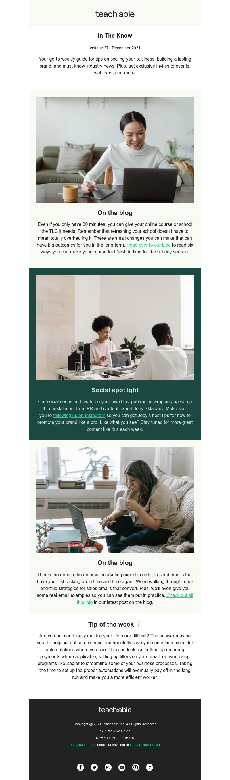 Teachable - Open for your guide to sending the perfect sales email