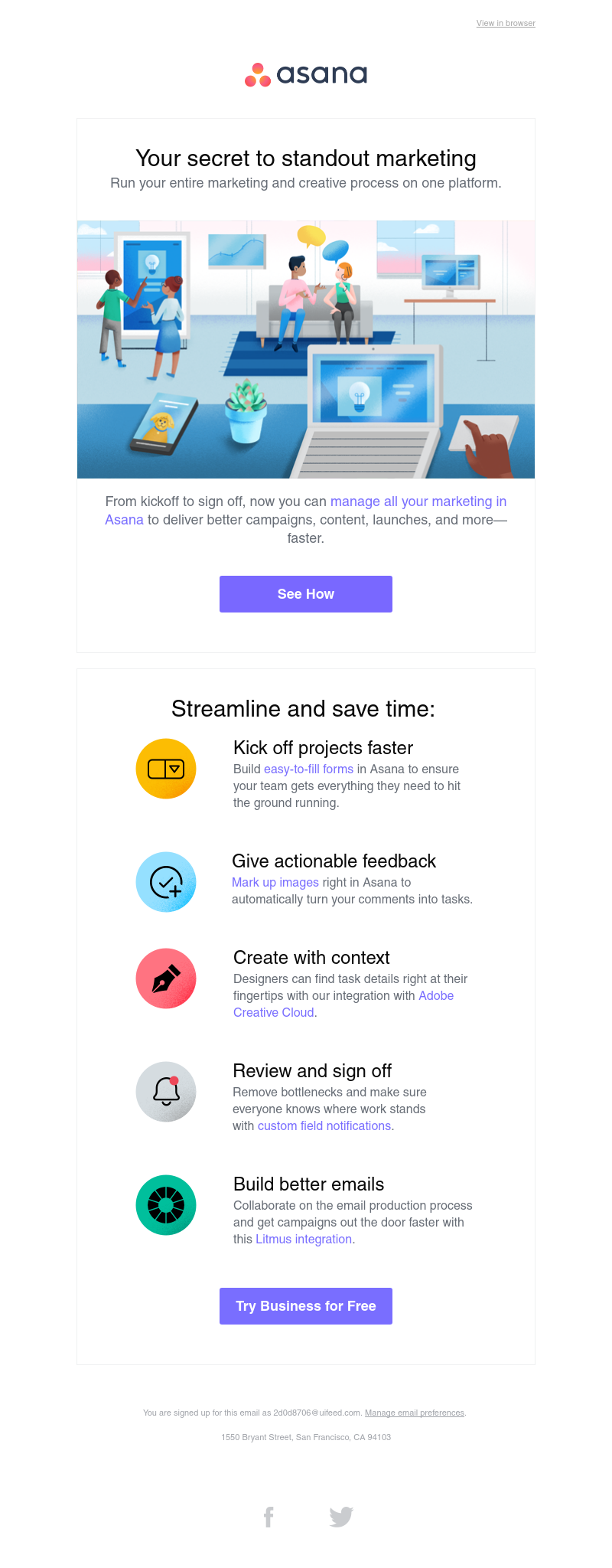 Asana - Introducing new tools for marketing & creative teams